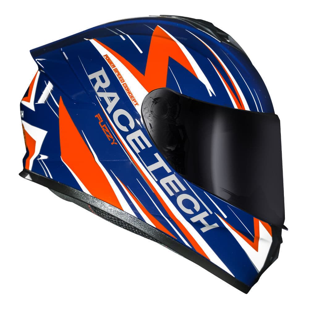 CAPACETE RACE TECH HIT FUZZY LARANJA